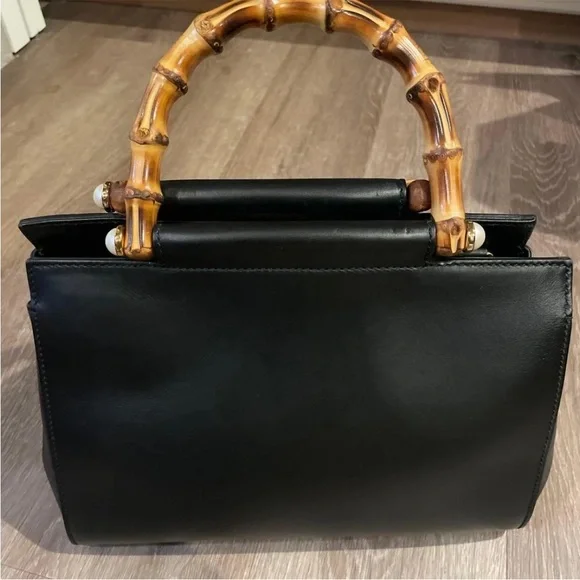 Gucci Black Bamboo Handle Bag - Picture 5 of 9
